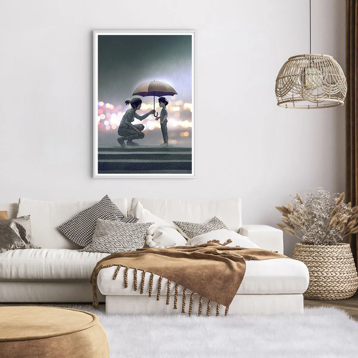 Affiche dans un cadre blanc - Poster - Et maintenant, tout va bien - 70x100 cm