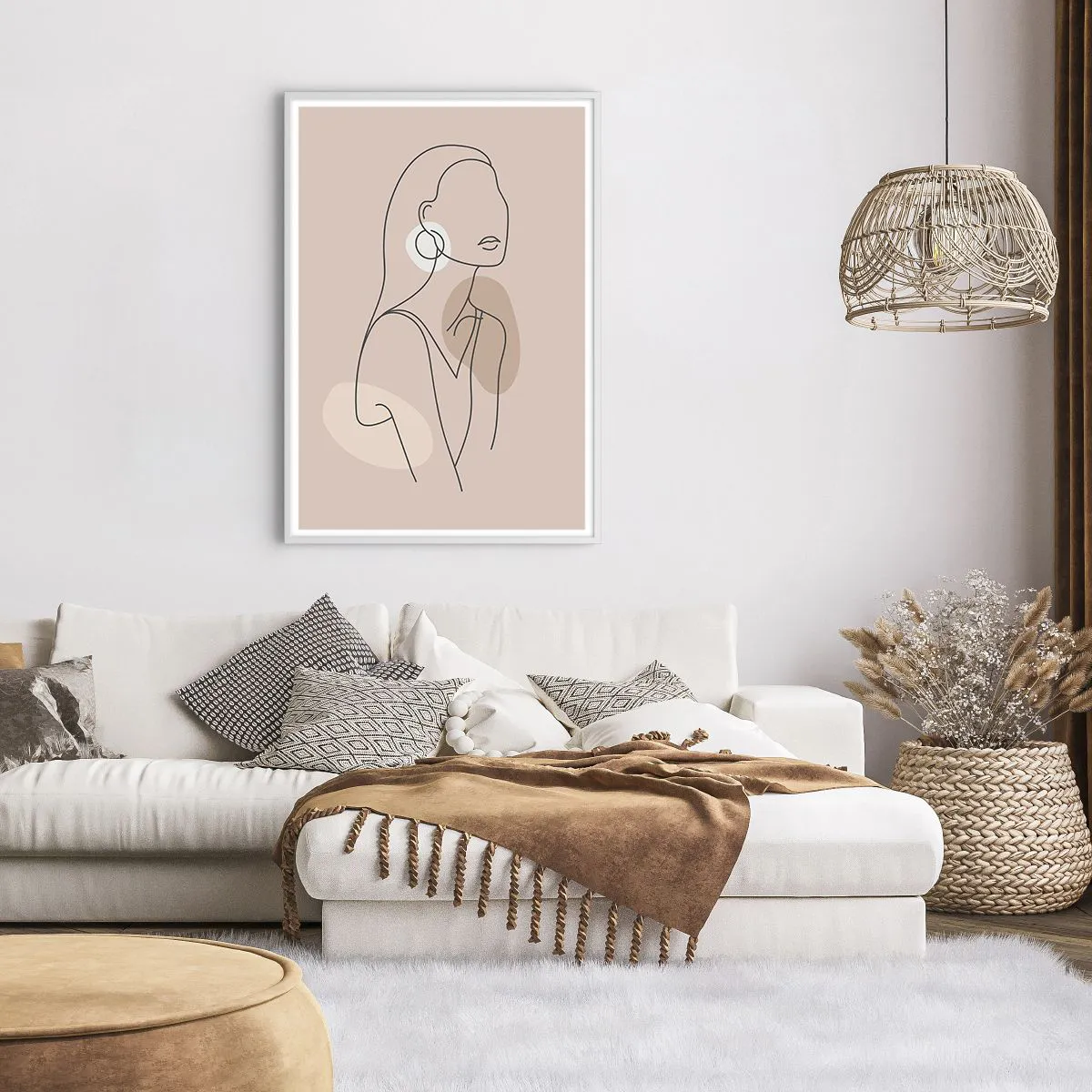 Poster in einem weißen Rahmen - Mädchenhafte Ikone - 70x100 cm