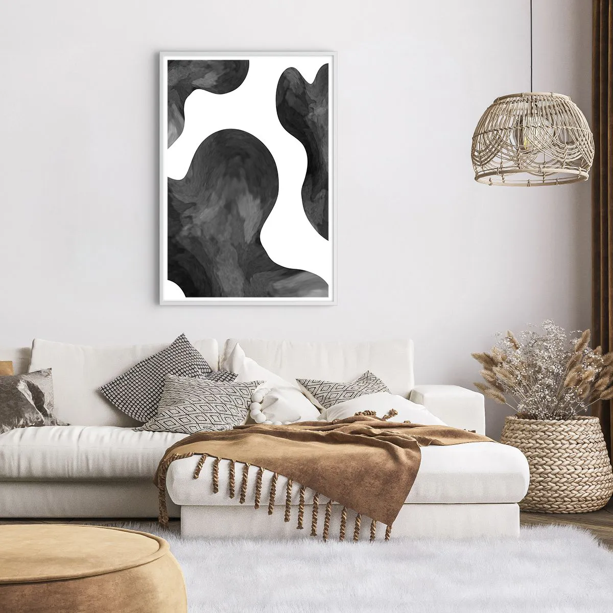 Affiche dans un cadre blanc - Poster - La route du lait - 70x100 cm