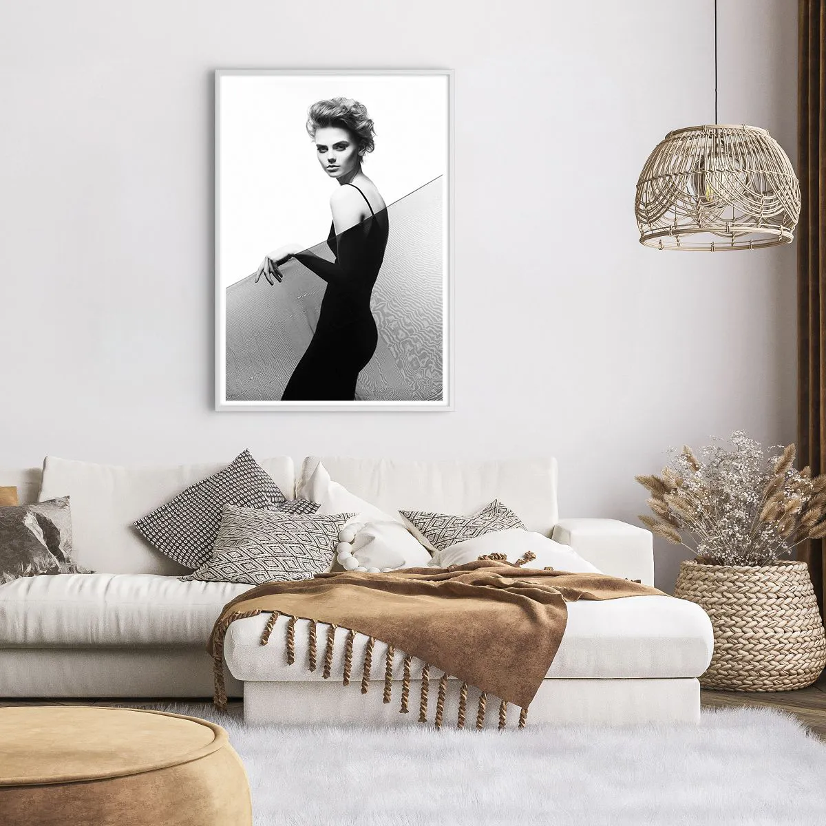 Plakat i hvid ramme - Magnetisk blik - 70x100 cm