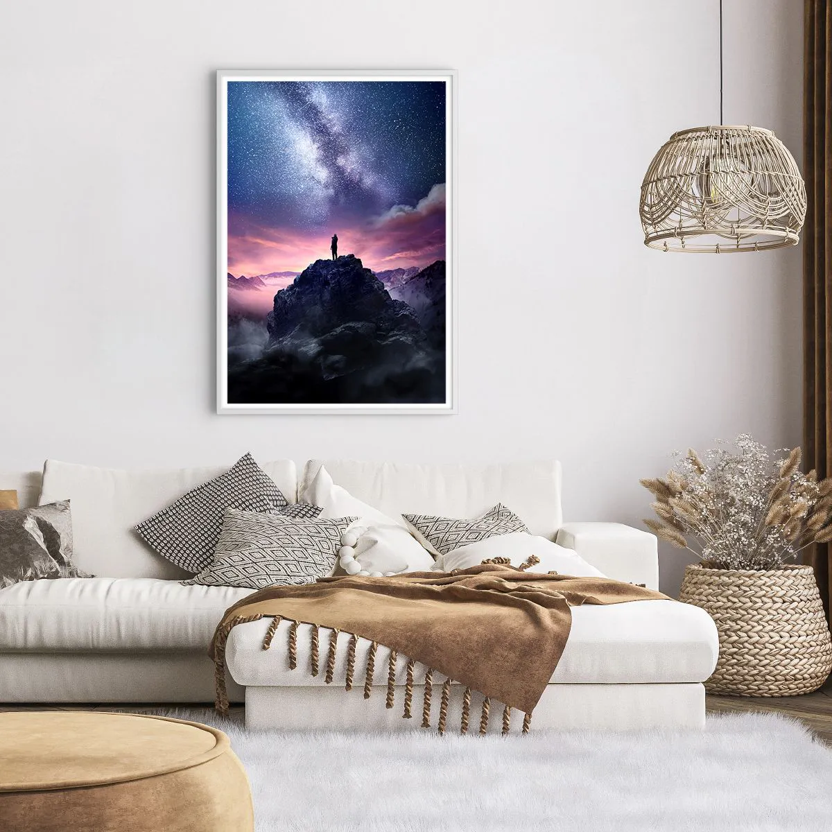 Plagát v bielom ráme - A pocítil život - 70x100 cm