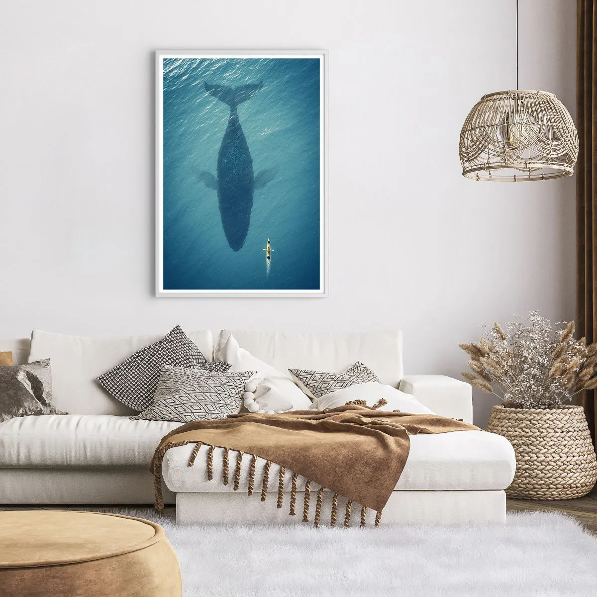 Plakát v bílém rámu - Setkání na oceánu - 70x100 cm