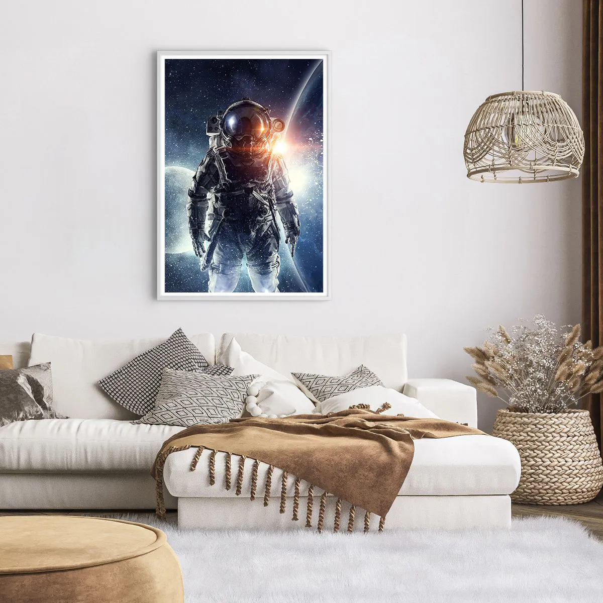 Poster in einem weißen Rahmen - Weltraumabenteuer - 70x100 cm