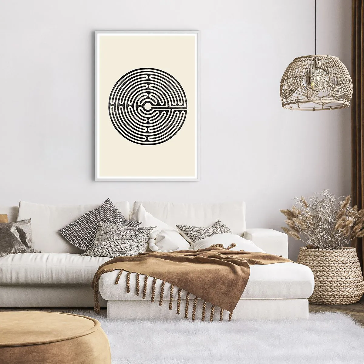 Affiche dans un cadre blanc - Poster - Ordre mystérieux - 70x100 cm