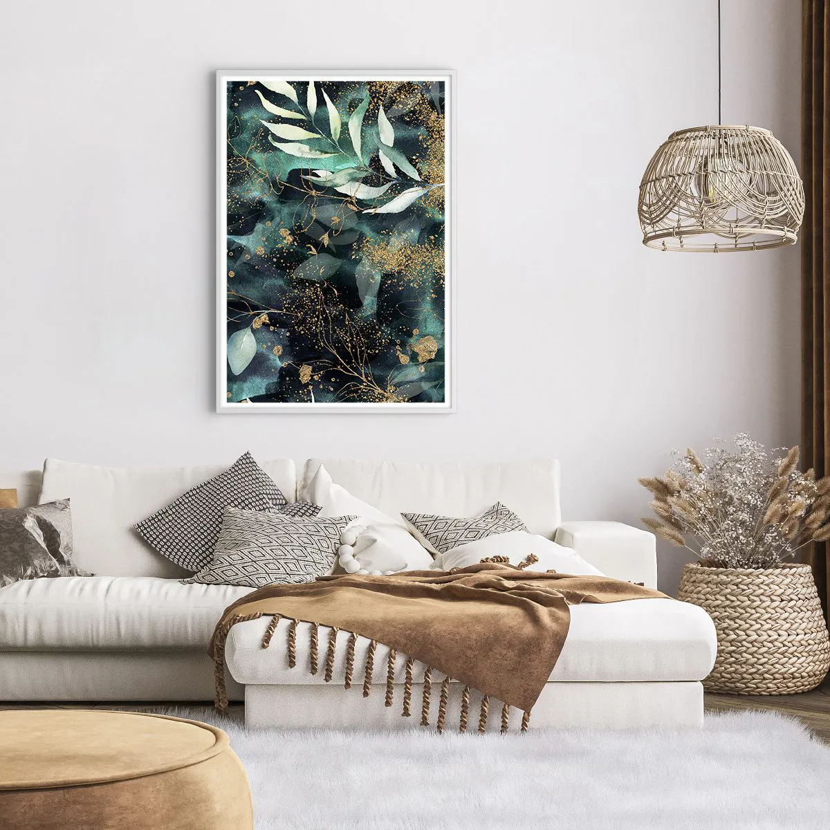 Plakat i hvid ramme - Fortryllet have - 70x100 cm