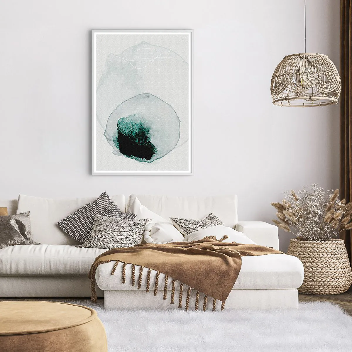 Poster in einem weißen Rahmen - In einem Tropfen Wasser - 70x100 cm