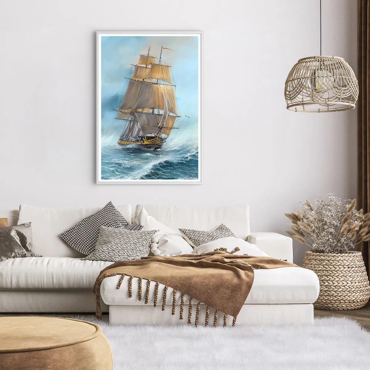 Poszter fekete keretben - A hullámok hullámzása - 70x100 cm