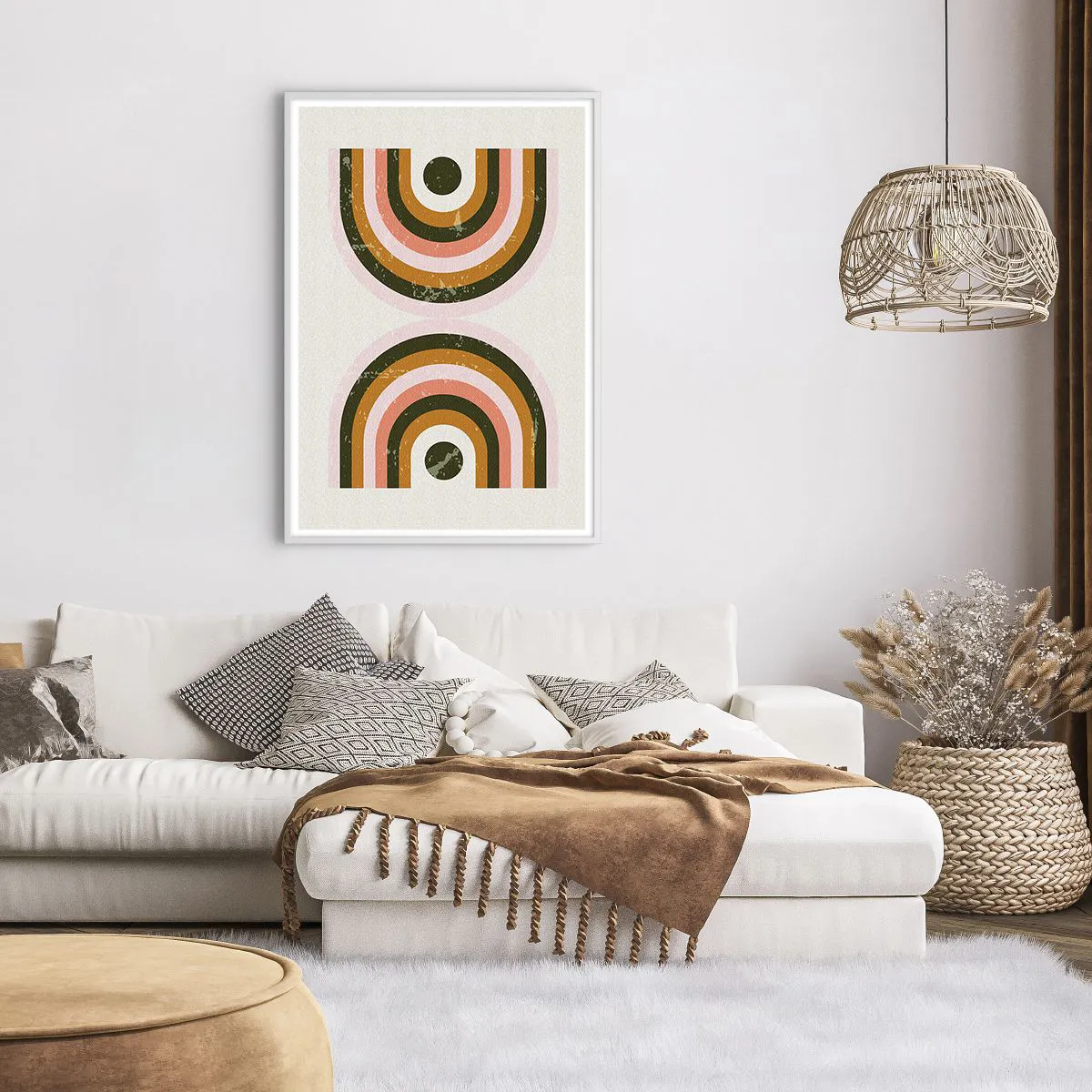 Poster in white frmae - Twin Abstract - 70x100 cm