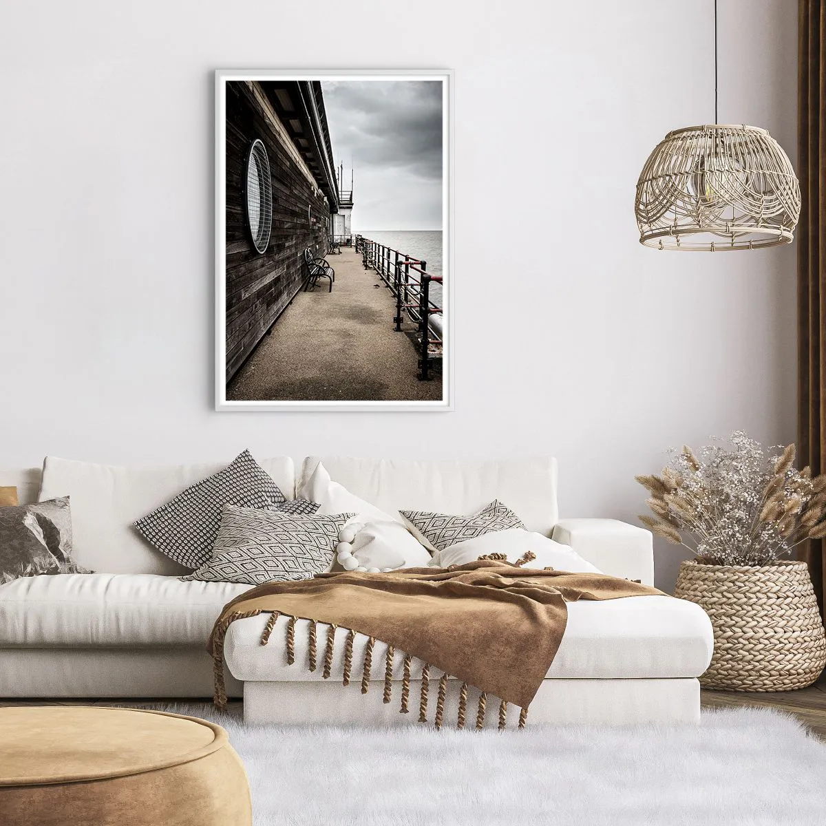 Poster in einem weißen Rahmen - Die Zeit blieb stehen - 70x100 cm