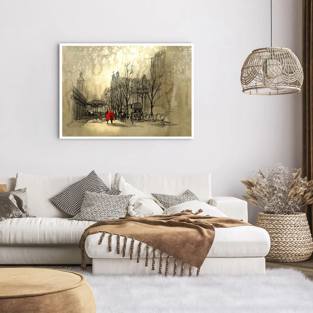 Affisch - Träff i London-dimman - 100x70 cm