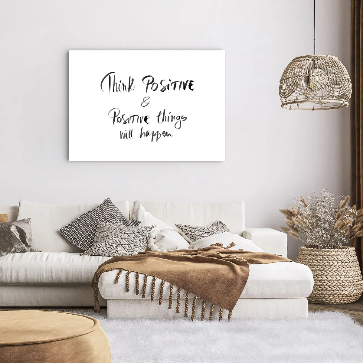 Plakat - Inspirujący napis w czerni na białym tle - 100x70cm - Jak żyć? - Nowoczesna dekoracja ścienna do salonu i sypialni ARTTOR