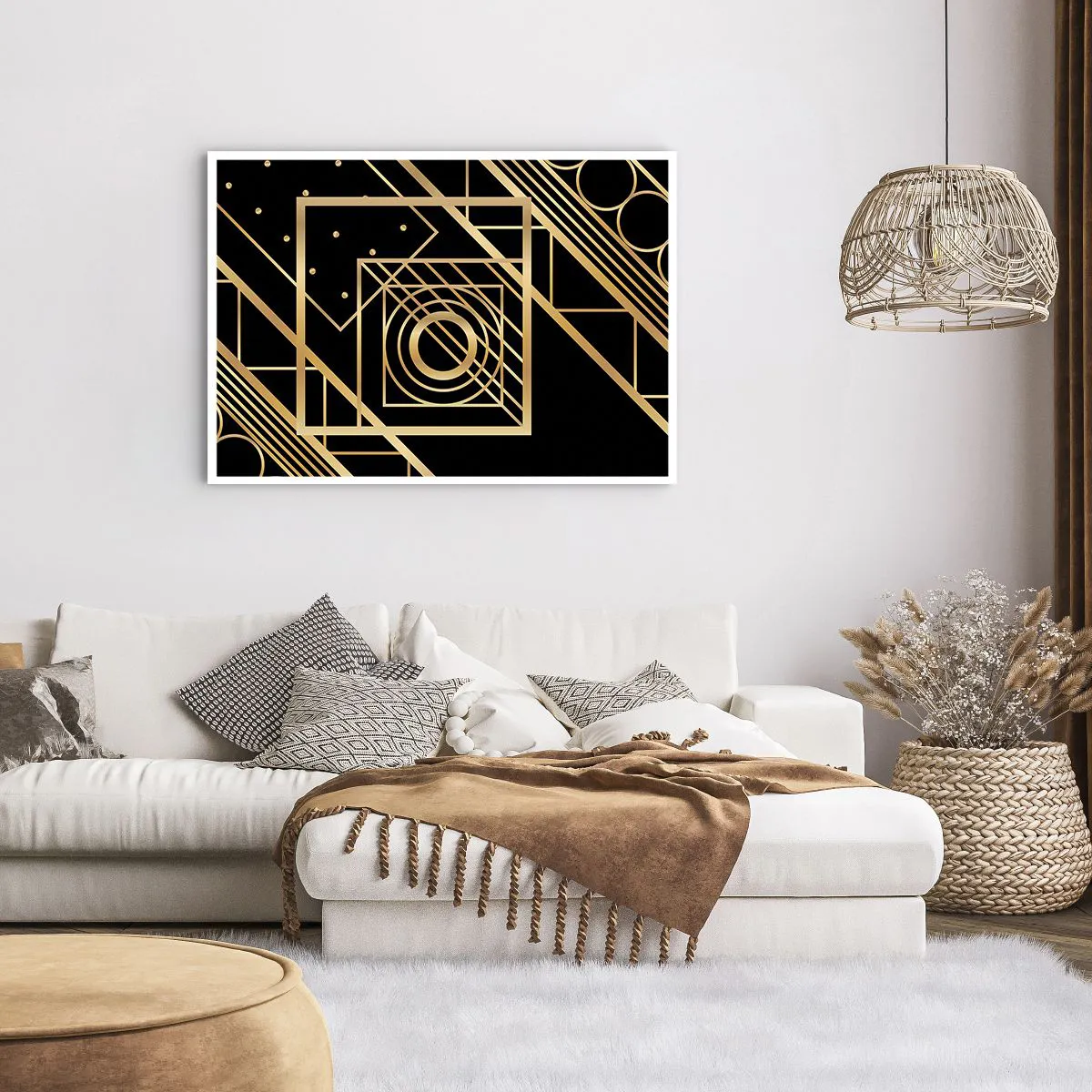 Affisch - Gyllene geometri - 100x70 cm