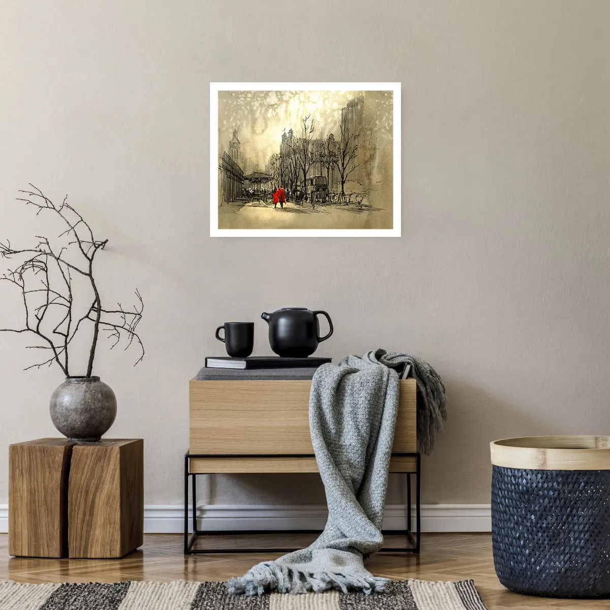 Poster - A Date in London Fog - 50x40 cm