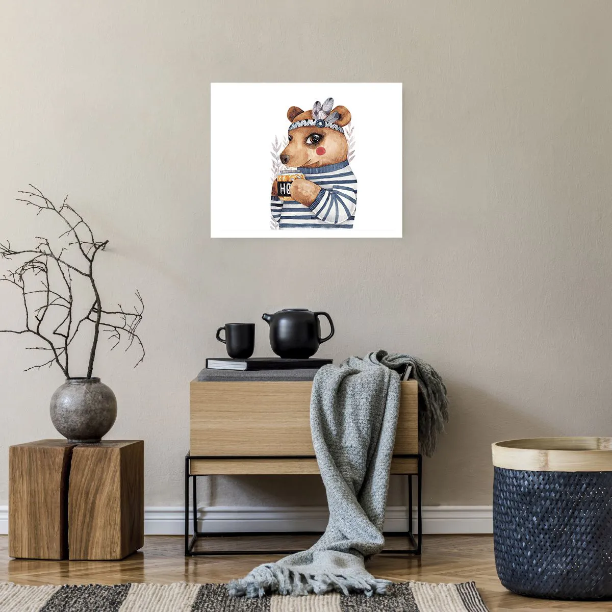 Poster - Sweet Lady Bear - 50x40 cm