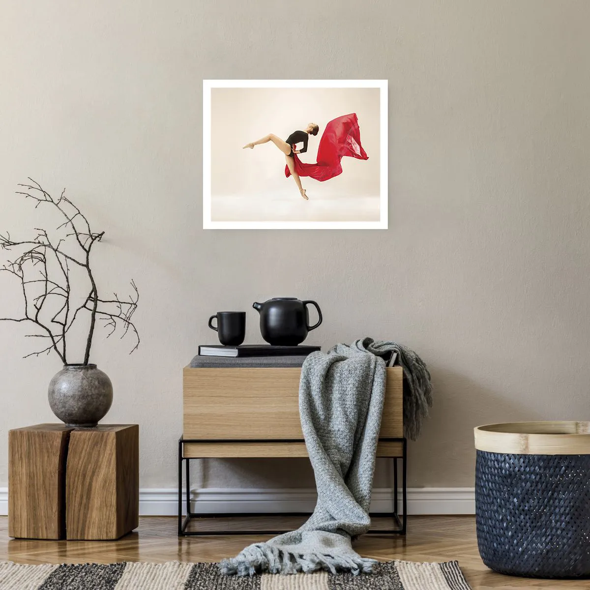 Affiche - Poster - Rouge et noir - 50x40 cm