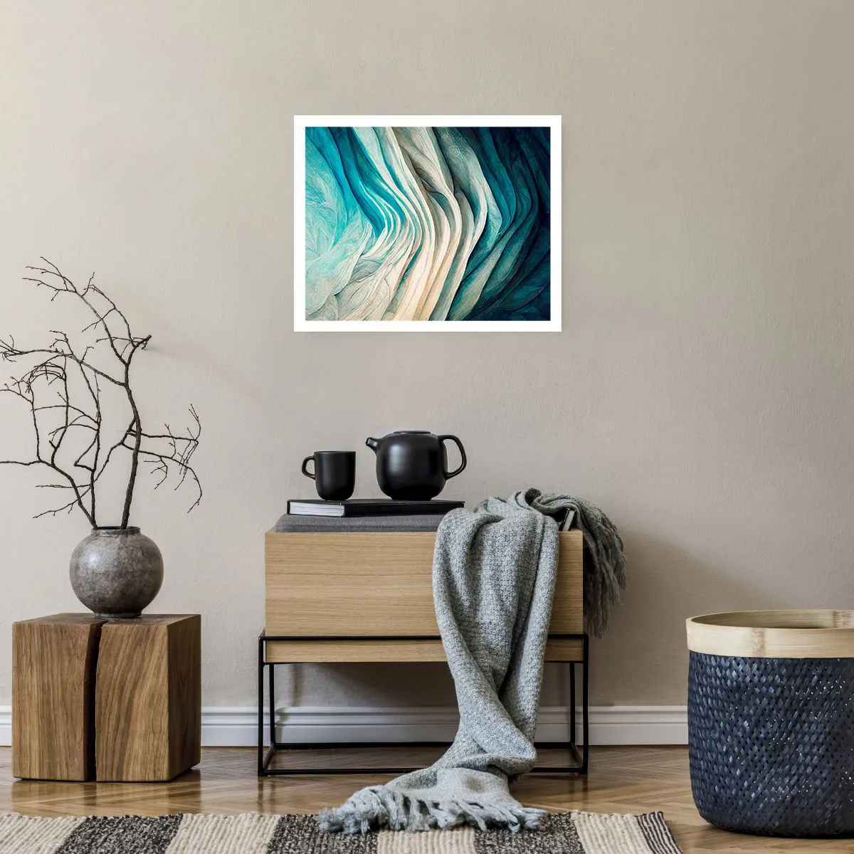 Poster - Blaue Unersättlichkeit - 50x40 cm