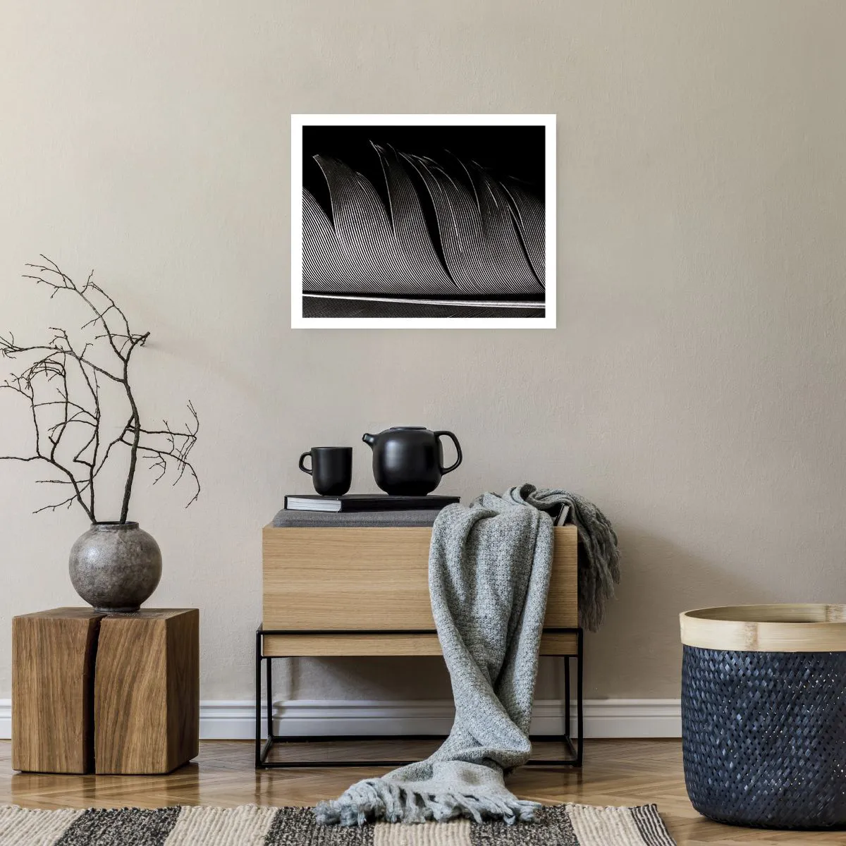 Poster - Feather - Wonderful Constract - 50x40 cm