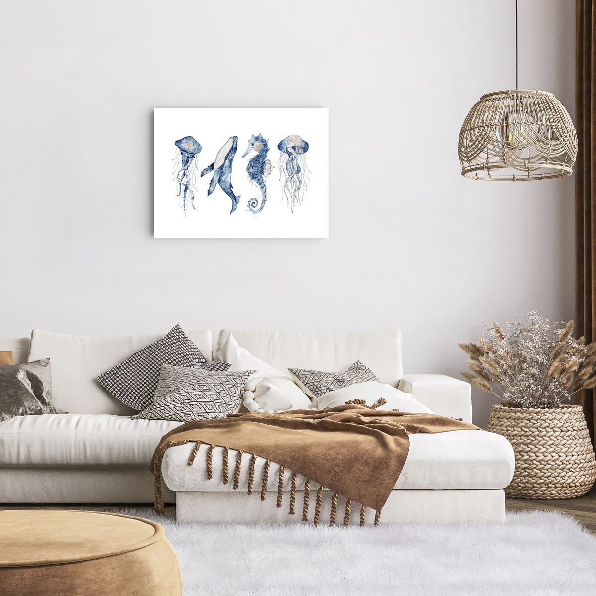 Unframed Poster Sea Animals, Unframed Poster Seahorse, Unframed Poster Jellyfish, Unframed Poster Graphics, Unframed Poster Watercolors