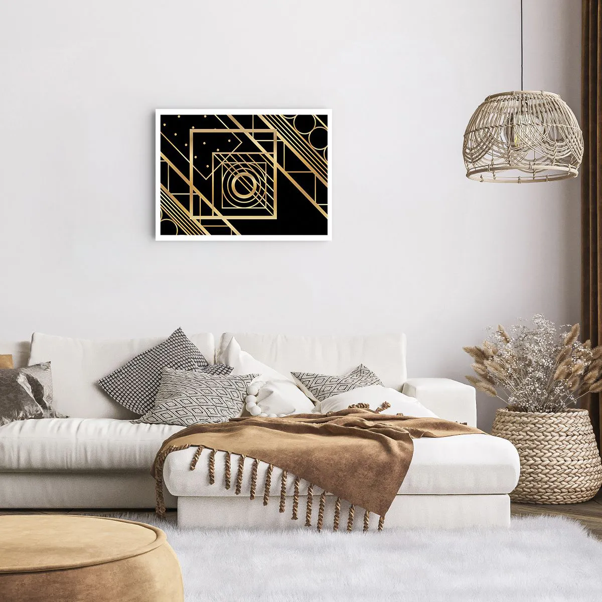 Poster - Goldene Geometrie - 70x50 cm