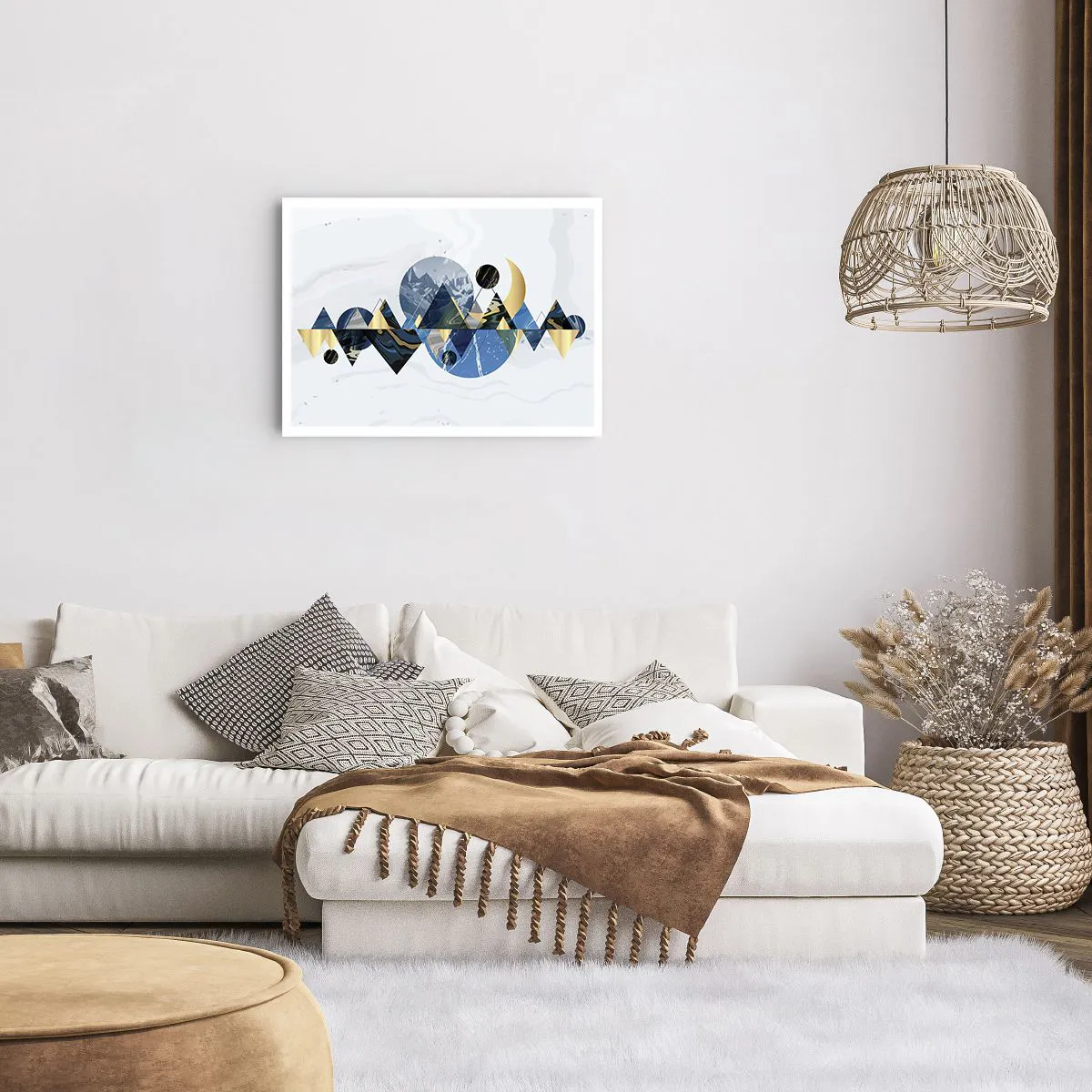 Affisch - Geometriskt landskap - 70x50 cm