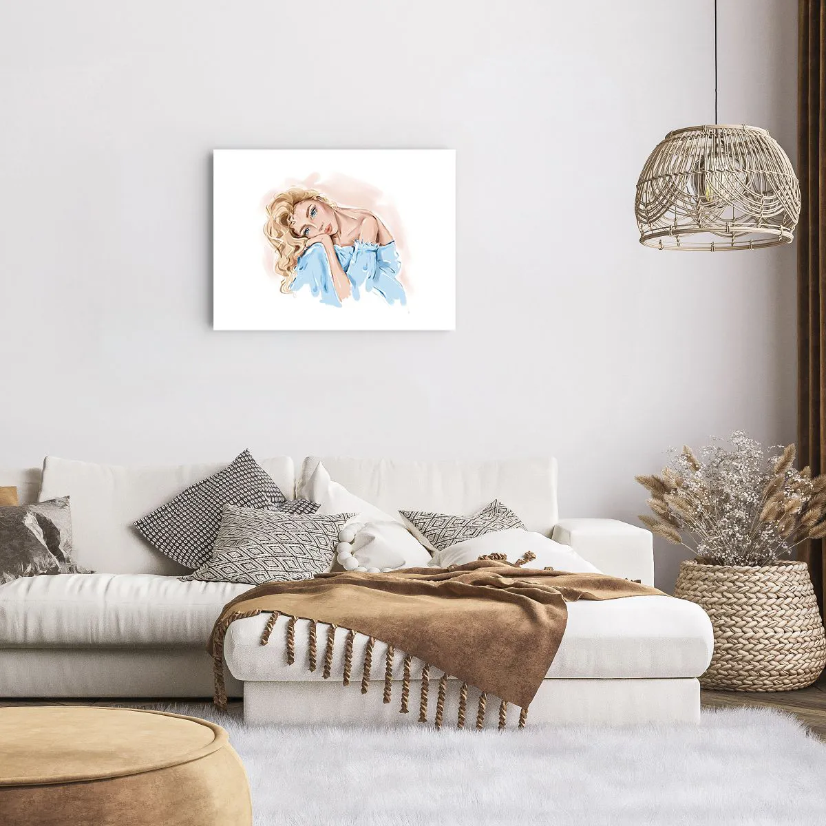 Poster - Scufundată în vis albastru - 70x50 cm