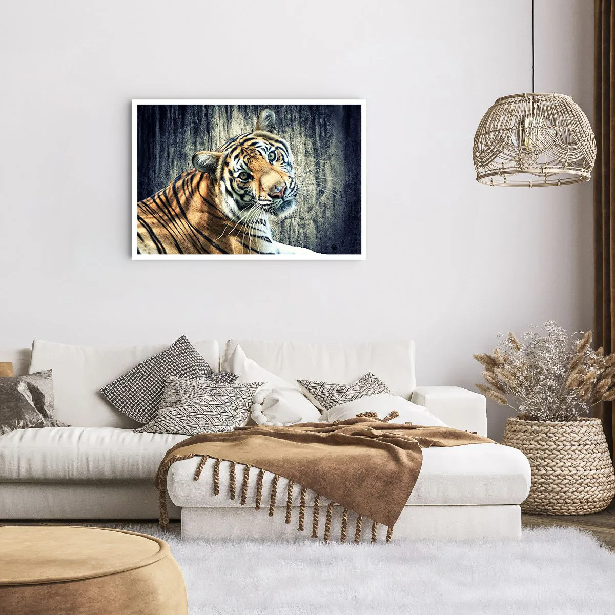 Poster - Portrait in Rays of Light - 91x61 cm