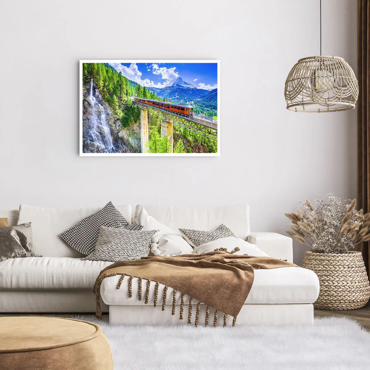 Poster - Train Through the Alps - 91x61 cm