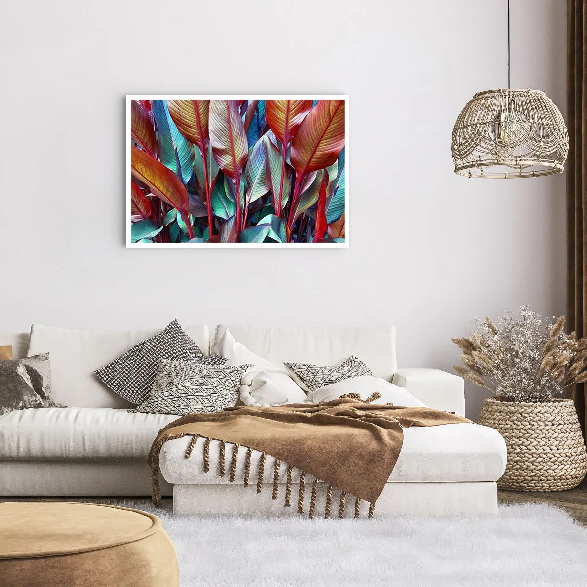 Affisch - En färgglad tätskog - 91x61 cm