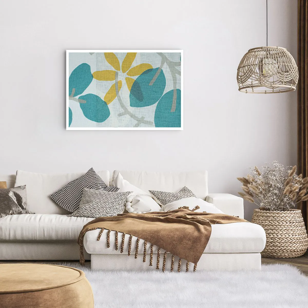 Poster - Unter den azurblauen Blättern - 91x61 cm