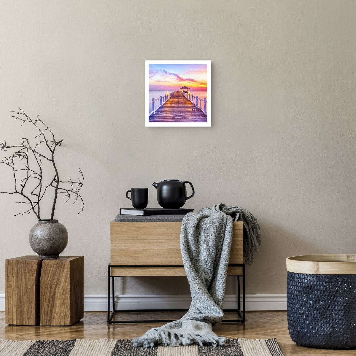 Poster ohne Rahmen Landschaft, Poster ohne Rahmen Meer, Poster ohne Rahmen Bucht, Poster ohne Rahmen Der Sonnenuntergang, Poster ohne Rahmen Horizont