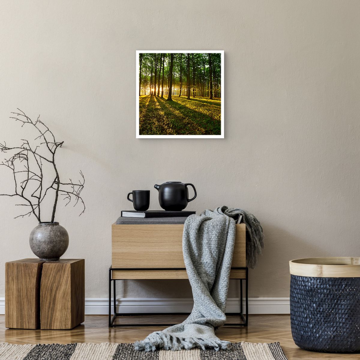 Affiche sans cadre Paysage, Affiche sans cadre Forêt, Affiche sans cadre La Nature, Affiche sans cadre Des Arbres, Affiche sans cadre Rayons Du Soleil