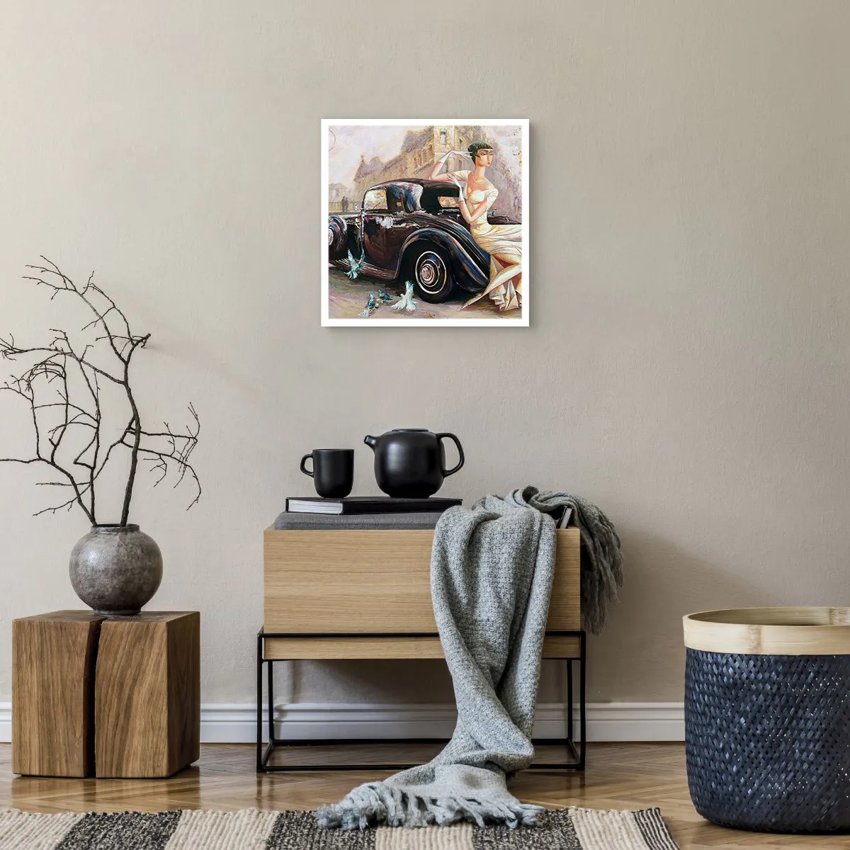 Affiche - Poster - L'élégance dans un style rétro - 40x40 cm