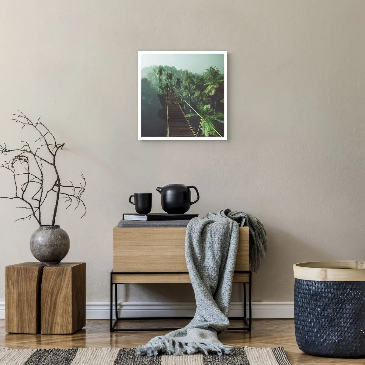 Plakat - Nad kipielą zieleni - 40x40 cm