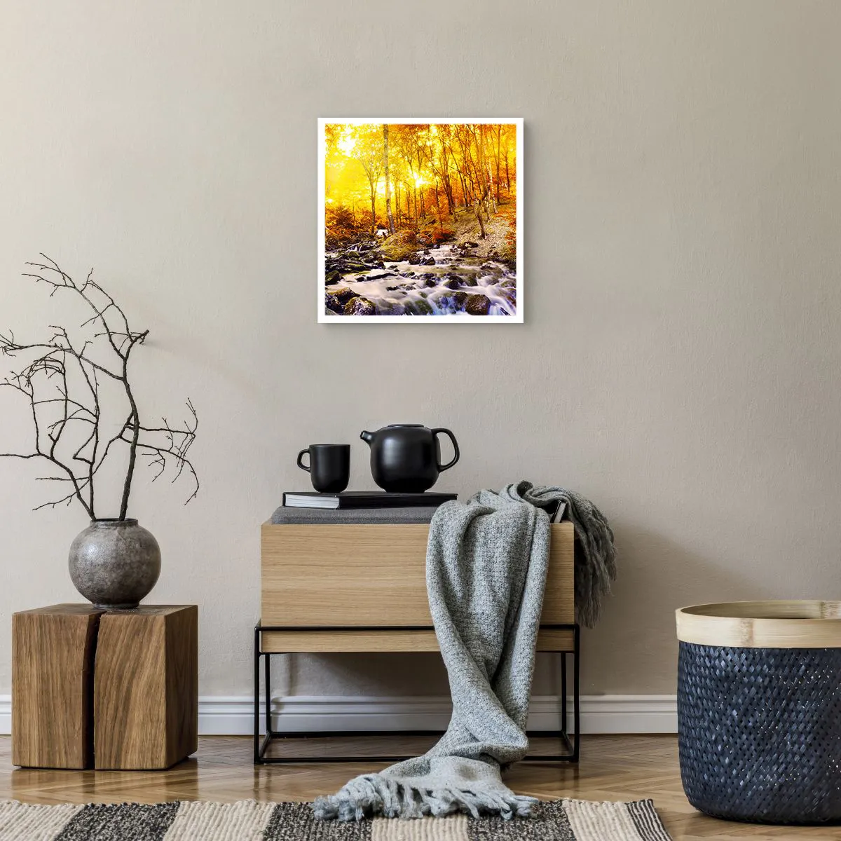 Poster - Stenen gezet in goud en platina - 40x40 cm