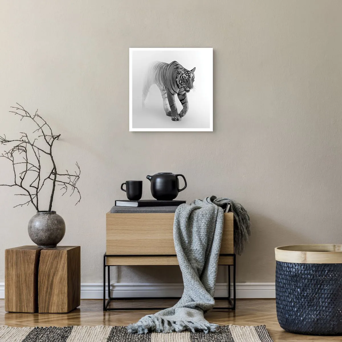 Poster - Crouching in Fog - 40x40 cm