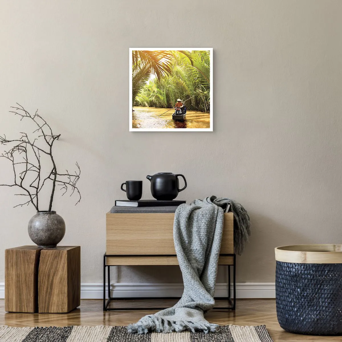 Affisch - Genom en palmravin - 40x40 cm