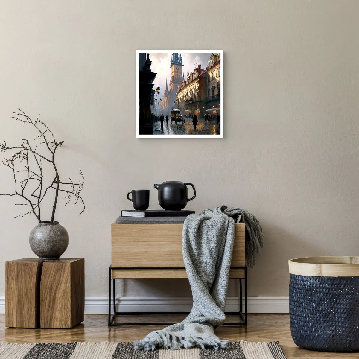 Poster - Charme eines Prager Abends - 40x40 cm
