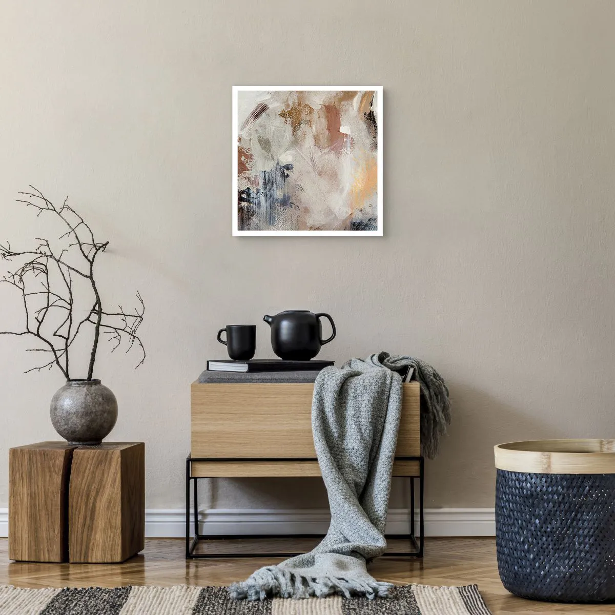Poster - Neblige Abstraktion - 40x40 cm
