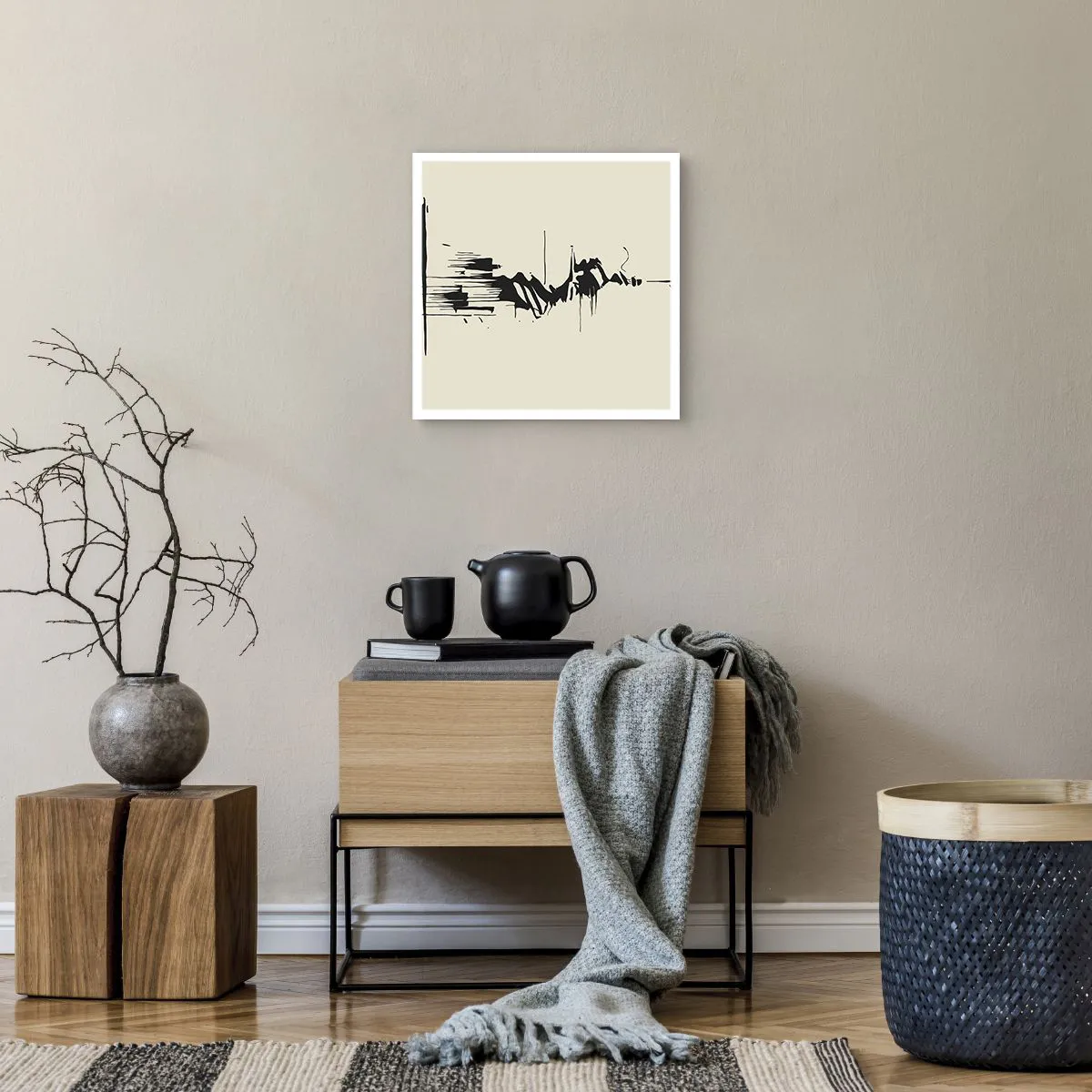 Poszter - Sietős absztrakció - 40x40 cm