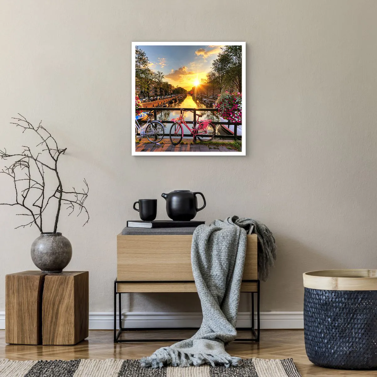 Poster - Spring Morning in Amsterdam - 50x50 cm