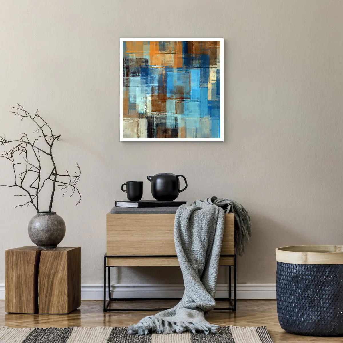 Póster - A través del velo azul - 50x50 cm