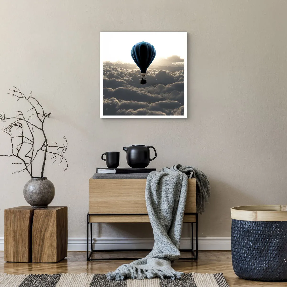 Poster - Wanderer above Clouds - 50x50 cm