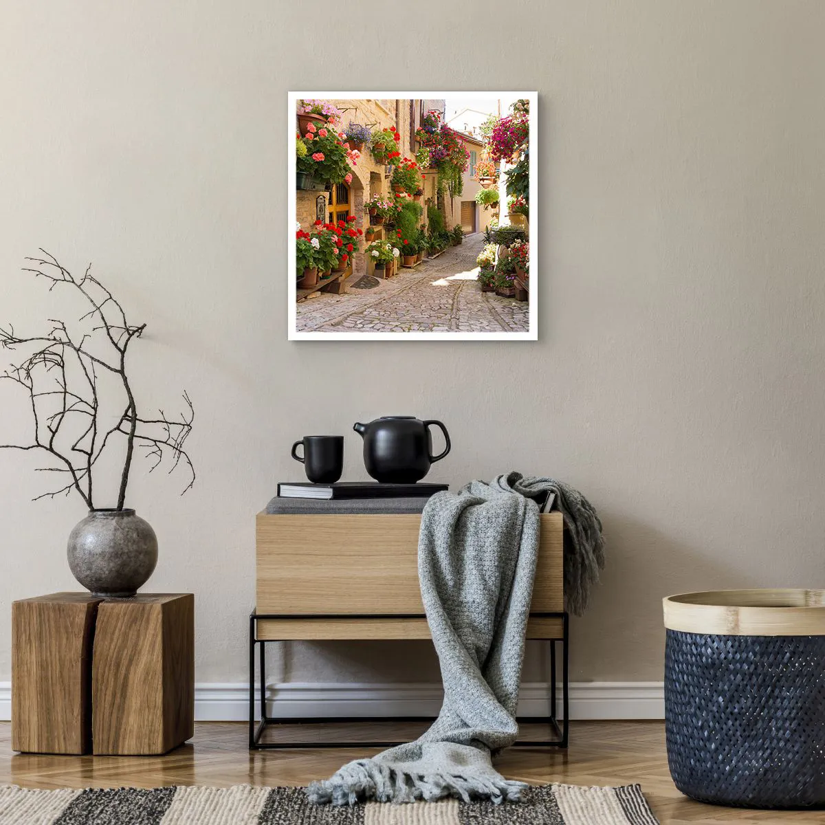 Plagát - V záplave kvetov - 50x50 cm