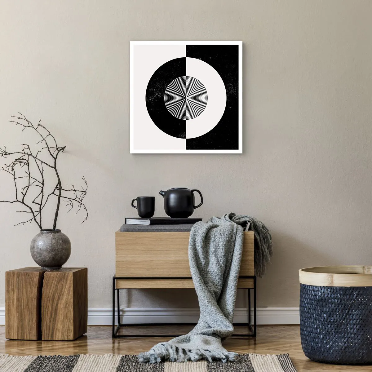 Poster - Armonia in bianco e nero - 50x50 cm