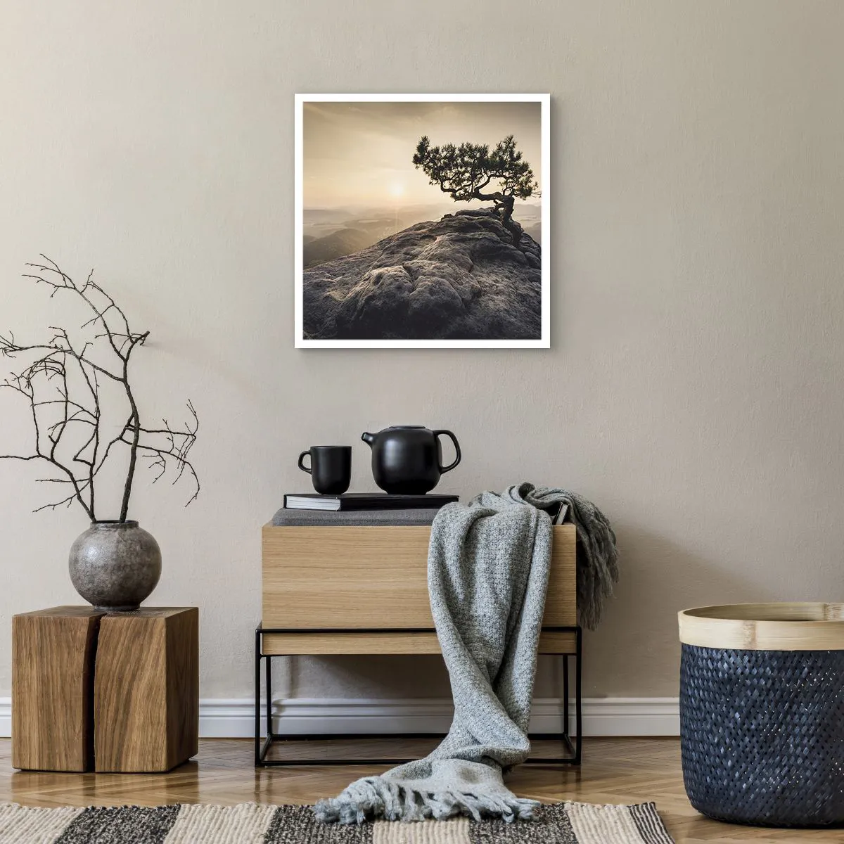 Poster - Het leven wint altijd - 50x50 cm