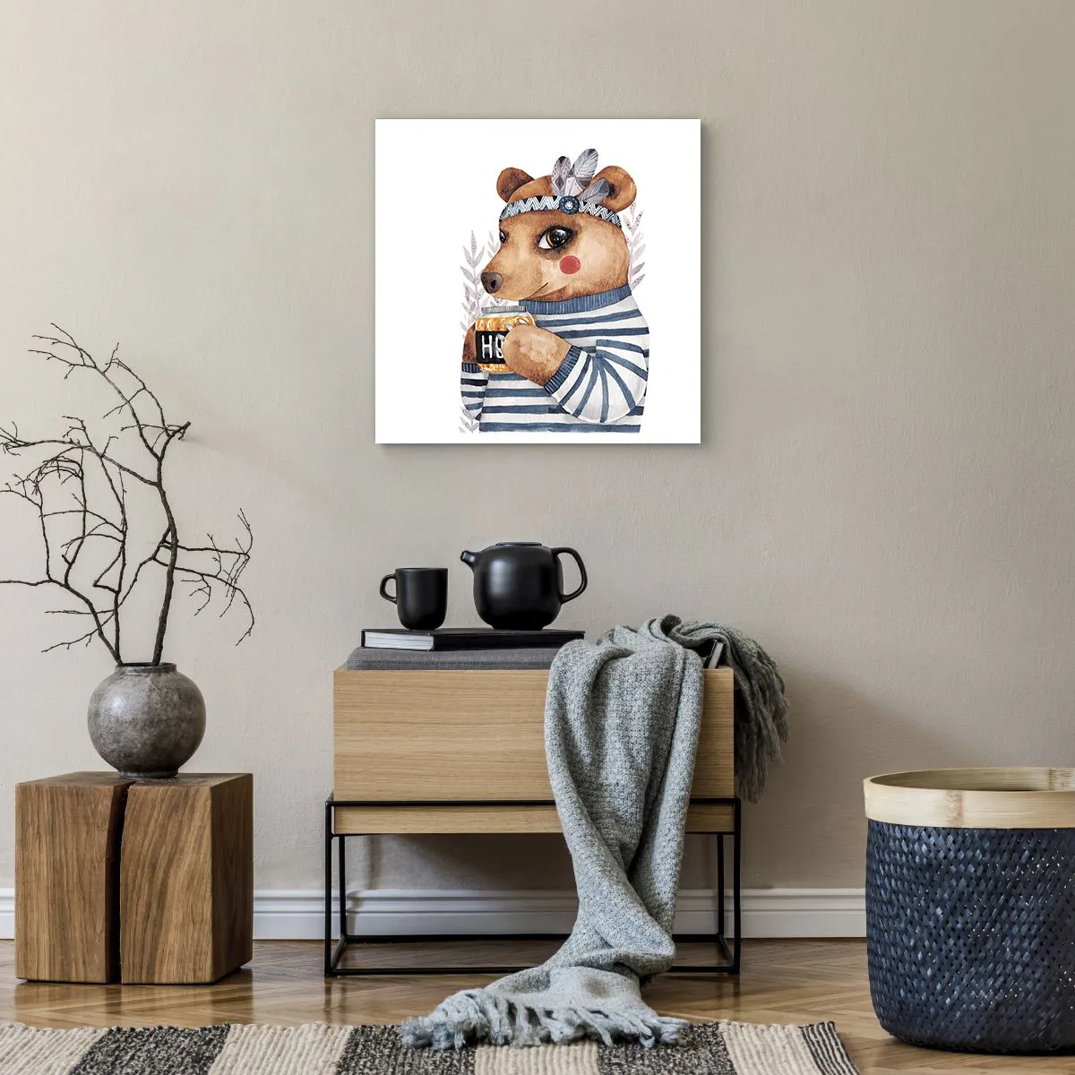 Poster - Sweet Lady Bear - 50x50 cm
