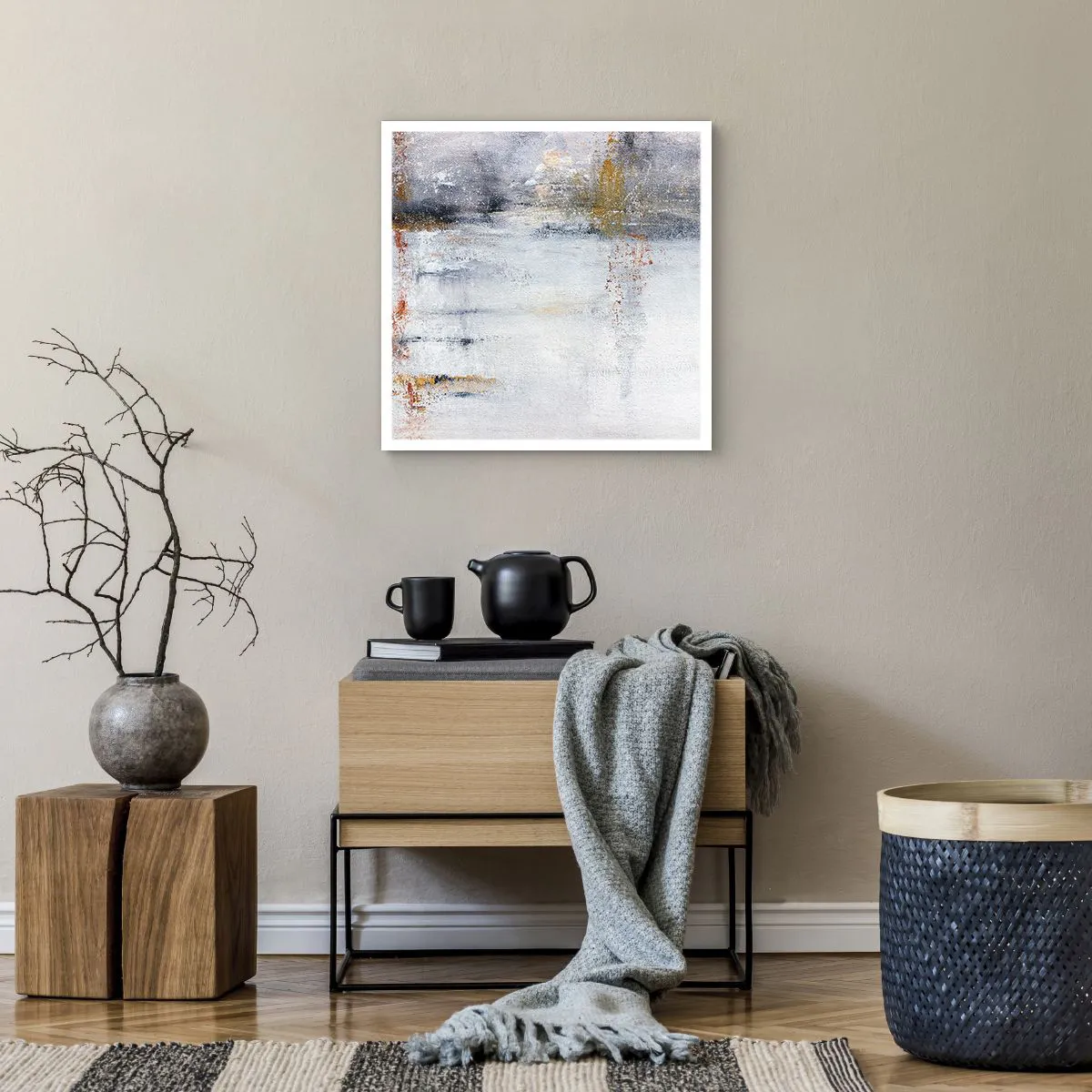 Plakat - Za powietrza zasłoną - 50x50 cm