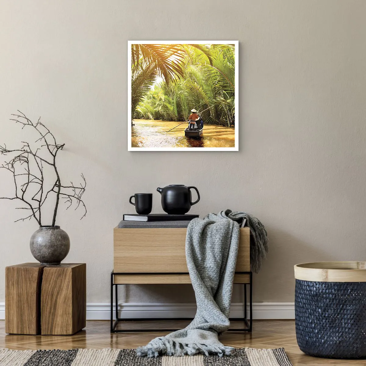 Plagát - Palmovou roklinou - 50x50 cm