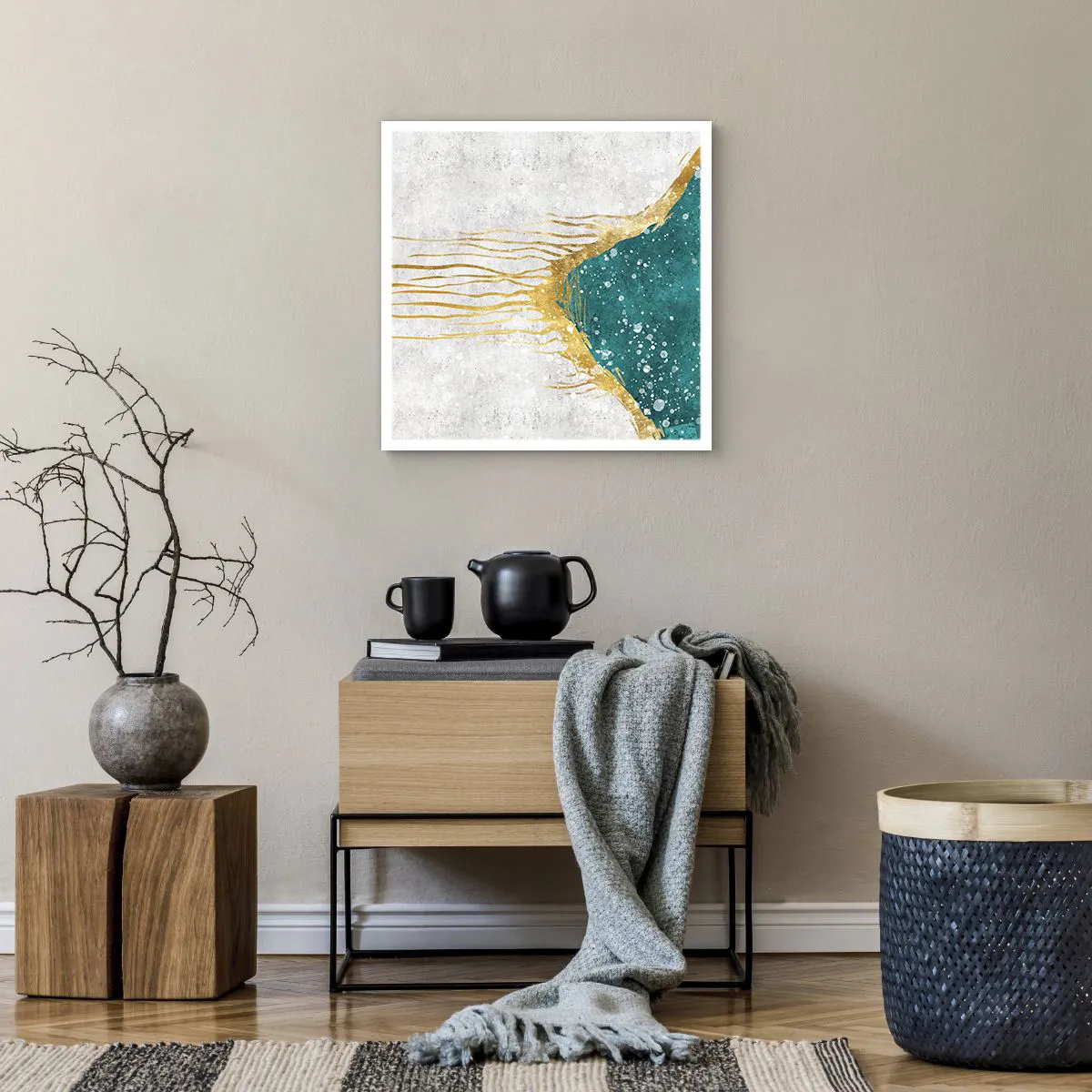 Poszter - Aranyló dagály - 50x50 cm