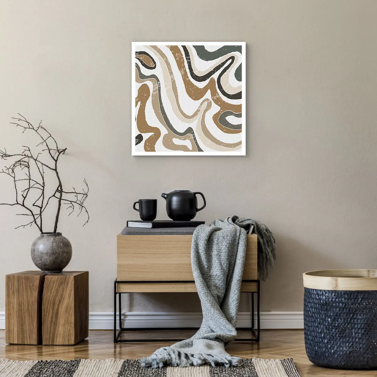 Poster - Meanders of Earth Colours - 50x50 cm